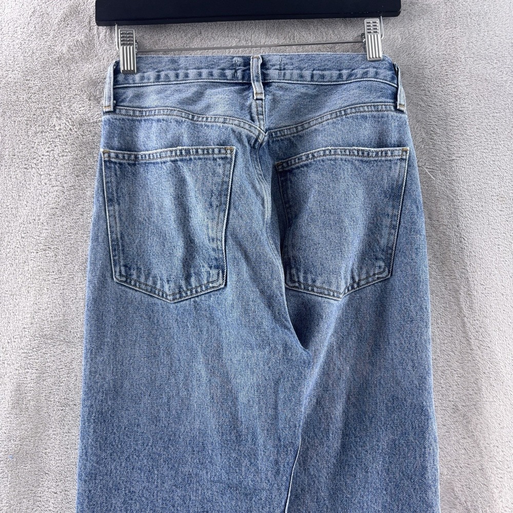 AGOLDE 90s Jeans Womens Size 26x29 Blue Wash Denim Button Fly Straight Leg - Picture 6 of 9